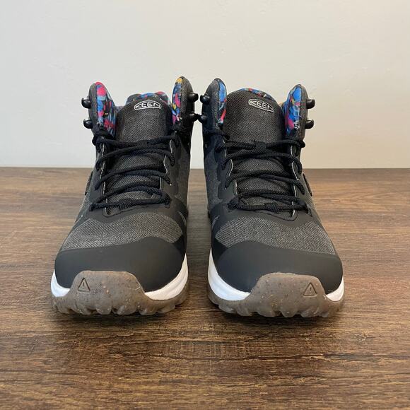 KEEN Terradora Waterproof Hiking Boots Women’s 6.5 Gray Floral Ankle Trail Shoes - Picture 7 of 9